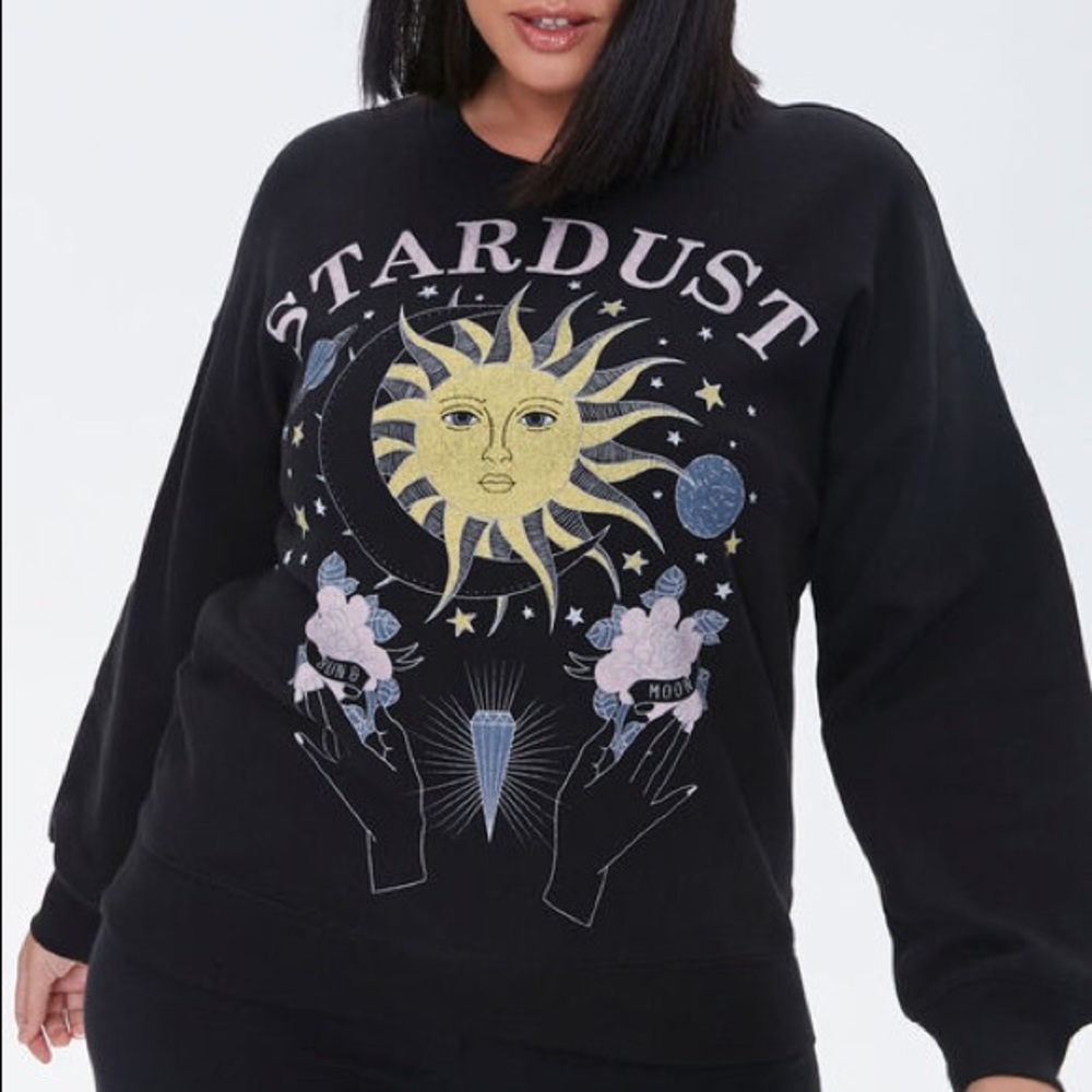 Forever 21 plus size stardust pullover sweatshirt